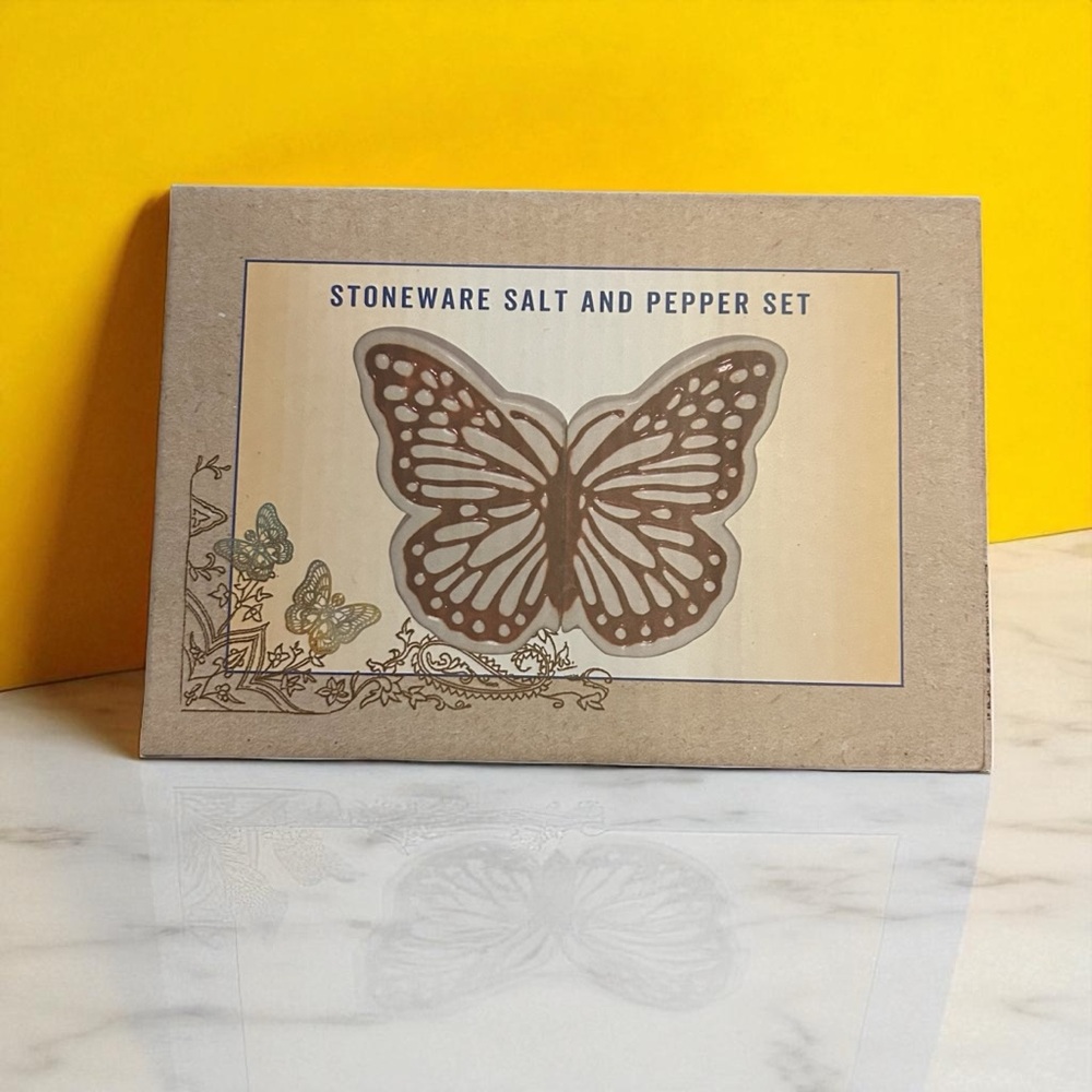 Stonewear Butterfly Salt and Pepper Set
